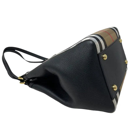 NEW Burberry Multicolor House Check Canvas Shoulder Bag