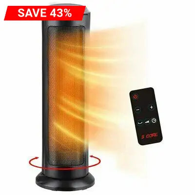 Space Heater Portable for Indoor Use 1500W 24" 5Core HTR T
