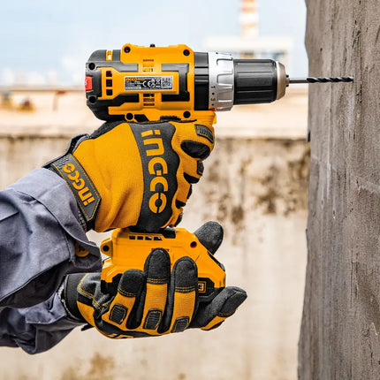 INGCO 20V Cordless Impact Drill, Power Electric Drill Tools Brushless Drill Driver 530 In-lbs 1/2" Keyless Chuck 2-Variable Speed with Battery and Charger CIDLI20608A1