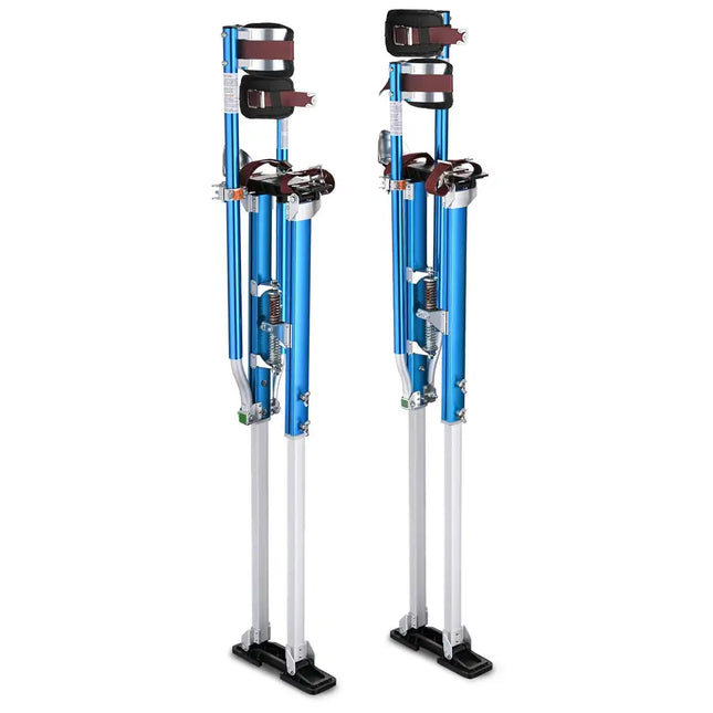 50in to 64in Blue Aluminum Drywall Stilt