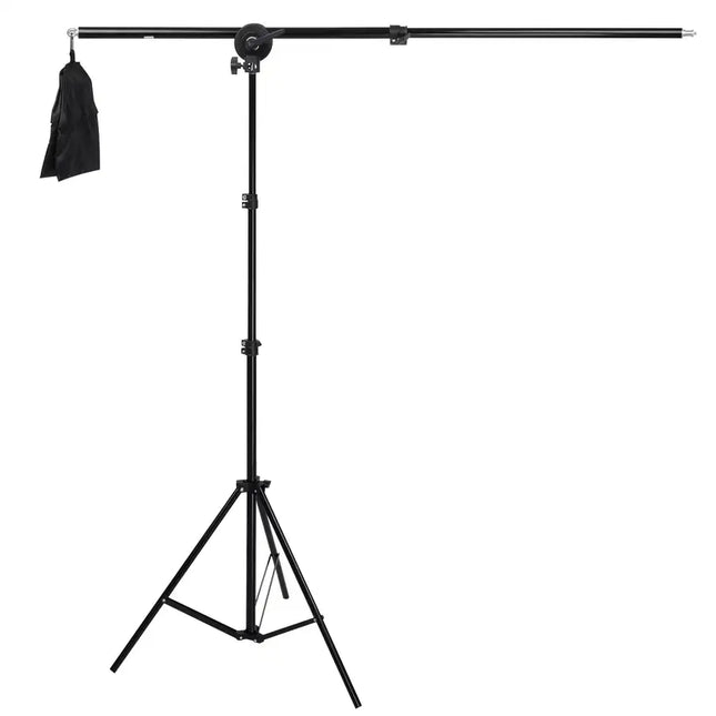Large Photography Softbox Continuous Photo Lighting Kit  Boom Arm Hairlight with Sandbag  3x(24*24)Softbox Boom 3x7ft Studio Tripod 3x45wLight Bulb