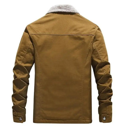 Men's Casual Fleece Cotton Military Jackets Outdoor