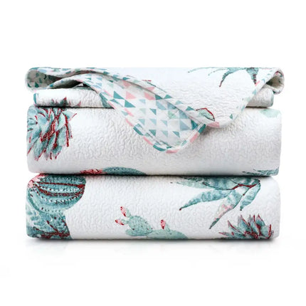 Juego de edredón de algodón de 3 piezas, colcha reversible, juego de colcha ligera para cama tamaño Queen/completo durante todas las estaciones