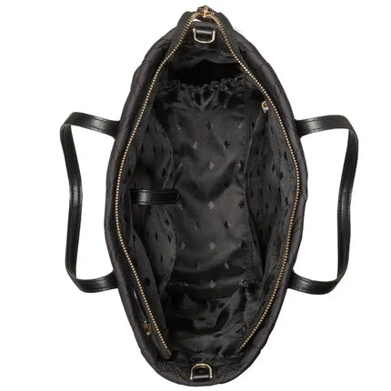 NEW Kate Spade Black Chelsea Medium Quilted Nylon Satchel Crossbody Bag