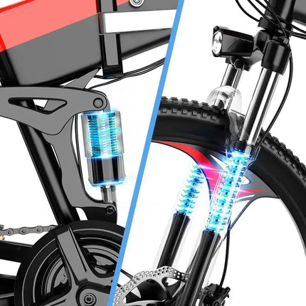 400W que dobla la bici de montaña eléctrica 26" batería de 48V 10.4Ah, 30 velocidades para los adultos