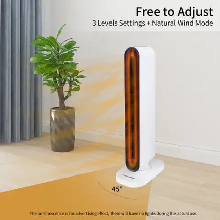 32 Inch Electric Space Heater with Remote 4 Heat Modes Setting, Overheating Protection