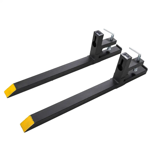 Heavy-Duty Forklift Pallet Forks with Inclinable Base, 2000 lbs Capacity for Tractor or Loader, Black XH