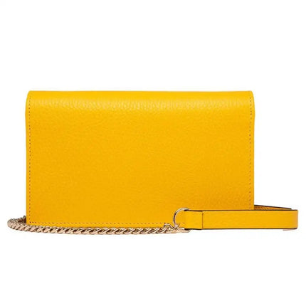 NEW Gucci Yellow Interlocking G Clutch Wallet on Chain Crossbody Shoulder Bag