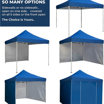 10' x 10' Pop Up Sidewall Canopy Tent - 5 pieces of sidewall with Rolling Storage Bag