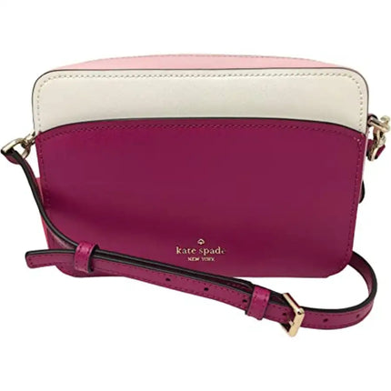NEW Kate Spade Pink Multi Lauryn Colorblock Leather Camera Crossbody Bag