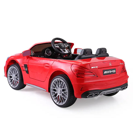 12V Mercedes-Benz Licensed Electric Kids Ride on Car; Battery Powered Vehicle with LED Lights; Music; USB; MP3; Spring-Suspension RC 4-Wheeler; Red