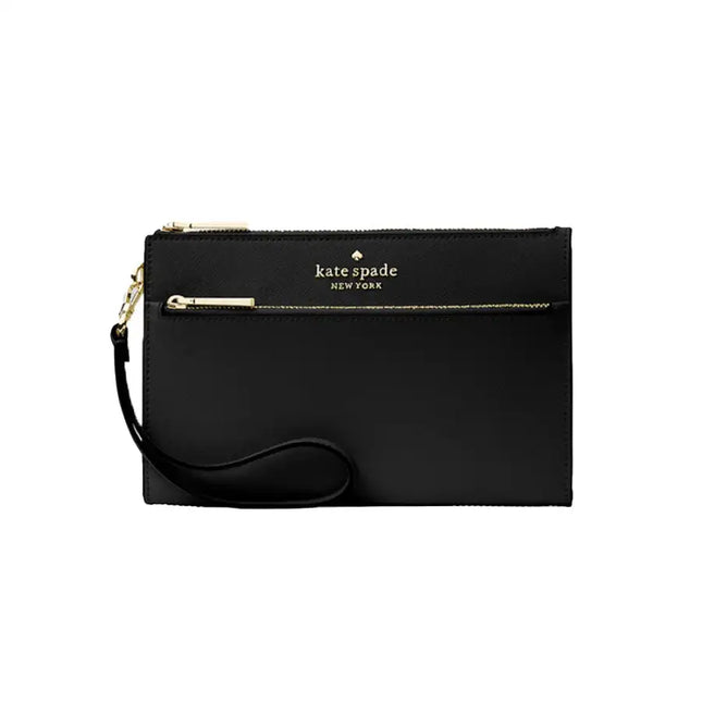 NEW Kate Spade Black Staci Medium Wristlet Clutch Bag