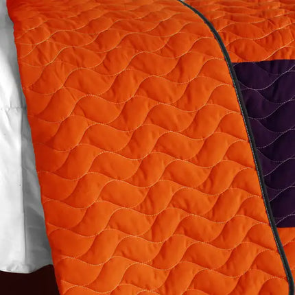 [Chess Game] 3PC Vermicelli - Quilted Patchwork Quilt Set (Full/Queen Size)