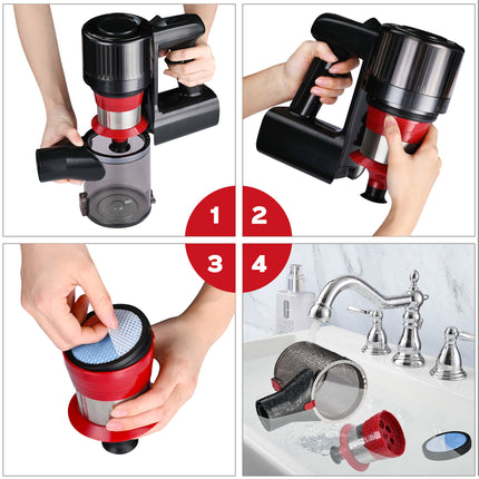 Aspiradora inalámbrica, Whall 25 kPa de succión 4 en 1, aspiradora de varilla inalámbrica plegable, motor sin escobillas de 200 W, tiempo de ejecución de 40 minutos, aspiradora de mano liviana para el hogar, piso duro, alfombra, pelo de mascotas