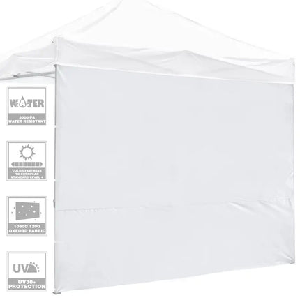 10x10ft EZ Canopy Gazebo Full Size Side Wall/White