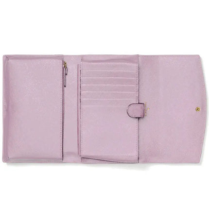 NEW Kate Spade Purple Dusty Peony Laurel Way Winni Crossgrain Leather Wallet On Chain Crossbody Bag