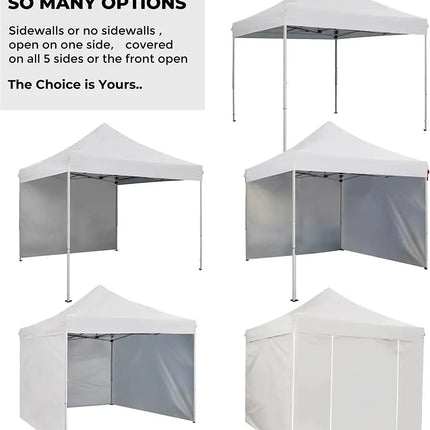10' x 10' Pop Up Sidewall Canopy Tent - 5 pieces of sidewall with Rolling Storage Bag