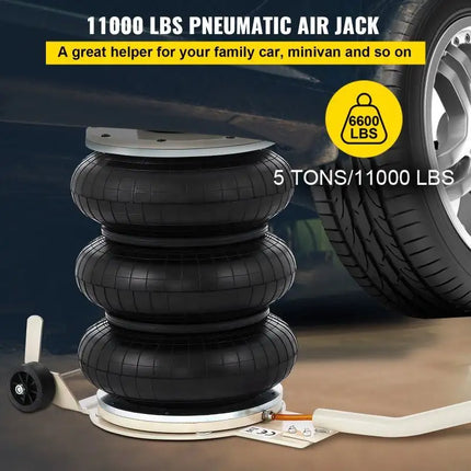 Gato neumático de elevación rápida, bolsa Triple móvil plegable portátil, Gato de aire