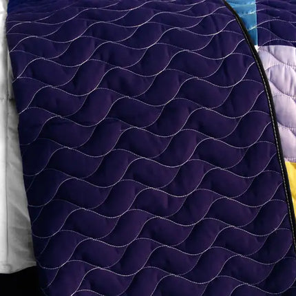 [Purple Feelings] 3PC Vermicelli - Quilted Patchwork Quilt Set (Full/Queen Size)