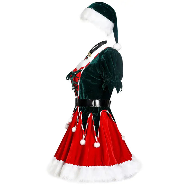 One-Piece Christmas Costume Stage Performance Christmas Costume New Year'S Day Party Dress Sexy Christmas Costume