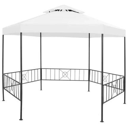 Garden Gazebo 127.2"x108.3"x104.3" White 180 g/m?
