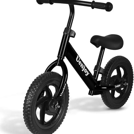 Kids Balance Bike No Pedal Bicycle for 2-4 Years Old, Toddler Balance Push Bike with 12" EVA Polymer Foam Tire, Height Adjustable, Lightweight Frame,(Pink/Black/red)