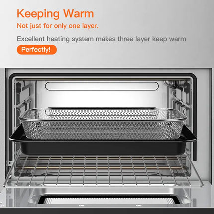 WEESTA Air Fryer Toaster Oven 24 Quart - 7-In-1 Convection Oven with Air Fry, Roast, Toast, Broil & Bake Function - Air Fry Toaster Oven for Countertop - Kitchen Appliances for Cooking Chicken, Steak