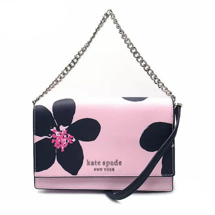 NEW Kate Spade Serendipity Pink Multi Cameron Grand Floral Convertible Leather Crossbody Shoulder Bag