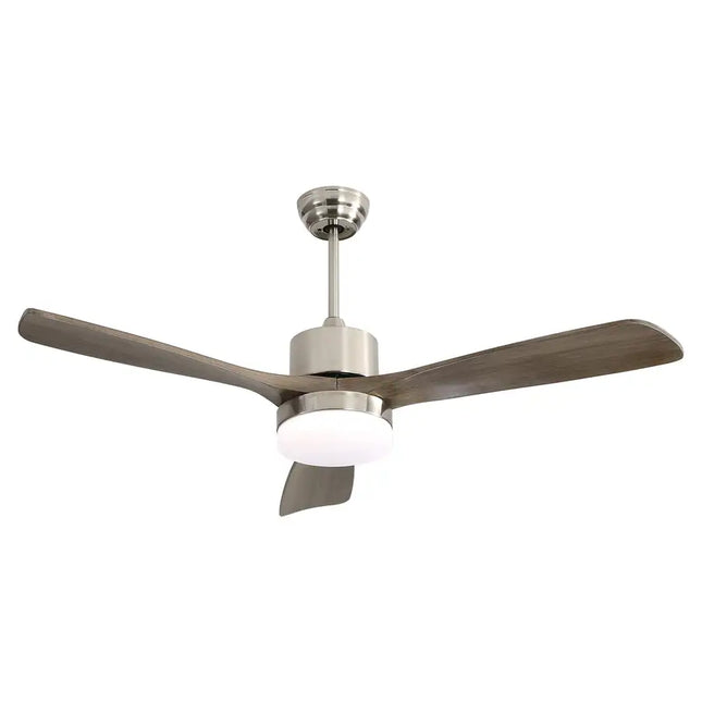 Ceiling Fan with Lights; 52" Ceiling Fan with Remote Control; Noiseless Reversible DC Motor and 3 Wood Blades; Timer; 6 Speed for Patio Living Room; Bedroom; Office