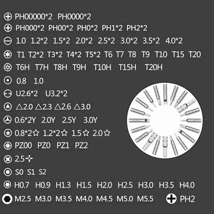 115 in 1 Screwdriver Maintenance Repair Kit Magnetic Electronic PC Phone Tool