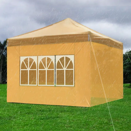 10x10ft EZ Canopy Gazebo With Windows Mineral Yellow PANTONG 15-1046TPX