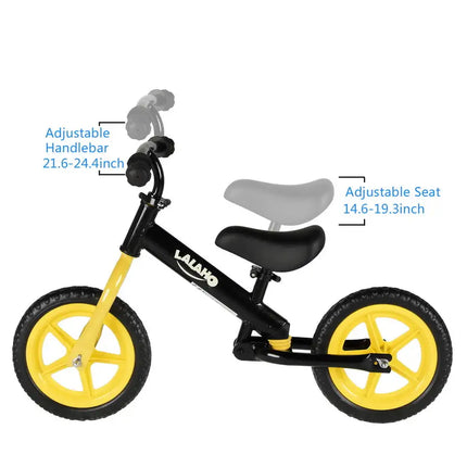 Kids Balance Bike Height Adjustable Yellow YF