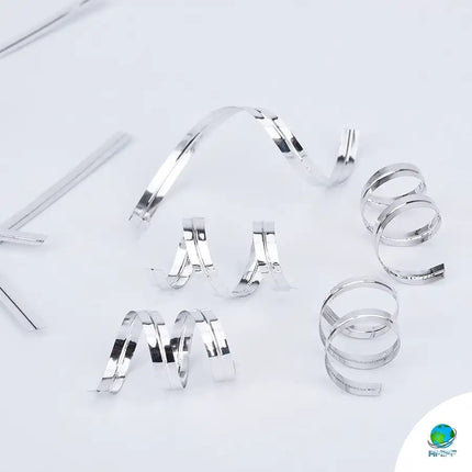 1000 Pack of Glossy Silver Twist Ties 4" Bag Ties Metalic Foil Twist Ties for Cellophane Party Bags; Foil Coated Ties; Bendable Multi-Function Strong Wire Ties for Tying