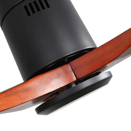 Ceiling Fan ; Remote Control; 52" Matte Black Indoor Outdoor Wood Ceiling Fan with 3 Fan Blades; Noiseless Reversible DC Motor for Patio Living Room; Bedroom; Office; Matte Black