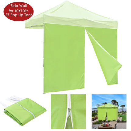 10x10ft EZ Canopy Gazebo Zipper Side Wall/Bright Green