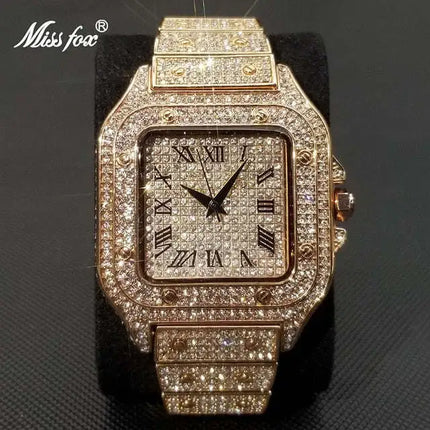 Square Full Crystal Watch