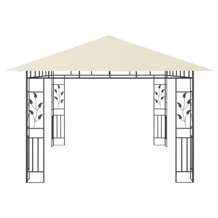 Gazebo with Mosquito Net 13.1'x9.8'x9' Cream 180 g/m2