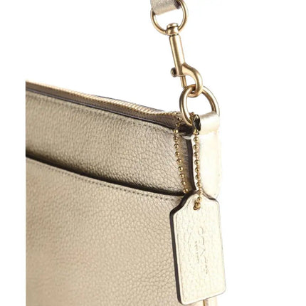 NEW Coach Gold Polly Metallic Leather Crossbody Bag