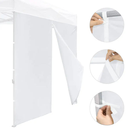 10x10ft EZ Canopy Gazebo Zipper Side Wall/White