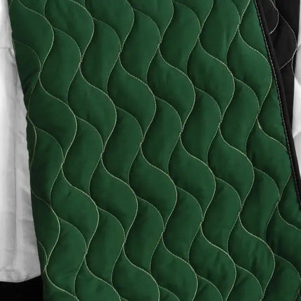 [Pearl Turquoise] 3PC Vermicelli - Quilted Patchwork Quilt Set (Full/Queen Size)