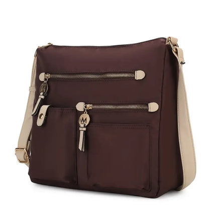 MKF Collection Serena Color-Block Nylon Women Shoulder Bag by Mia K