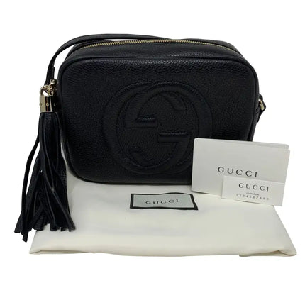 NEW Gucci Black Small Soho Disco Leather Crossbody Bag