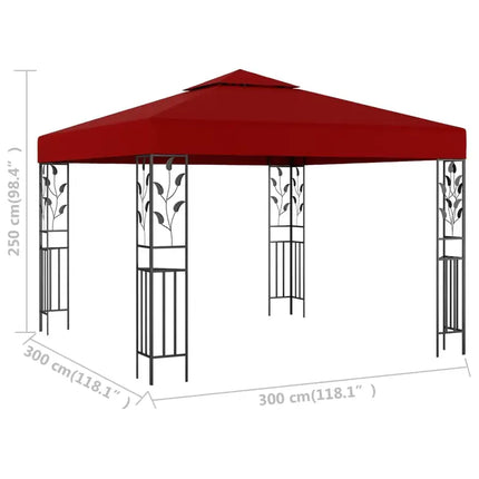 Gazebo 118.1"x118.1" Wine Red