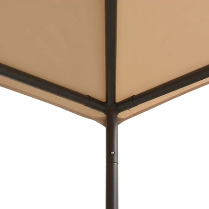 Gazebo Pavilion Tent Canopy 118.1"x118.1" Steel Beige