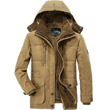 Men's Cotton Padded Plus Padded Multi-Pocket Jacket