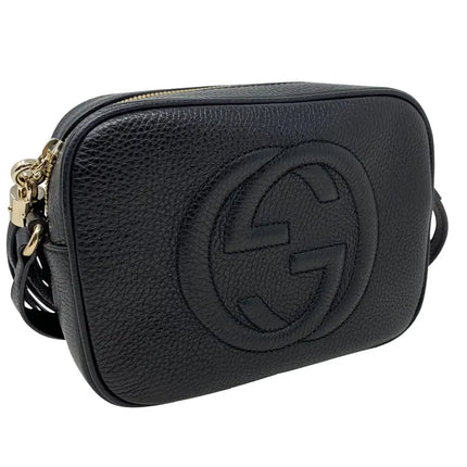 NEW Gucci Black Small Soho Disco Leather Crossbody Bag