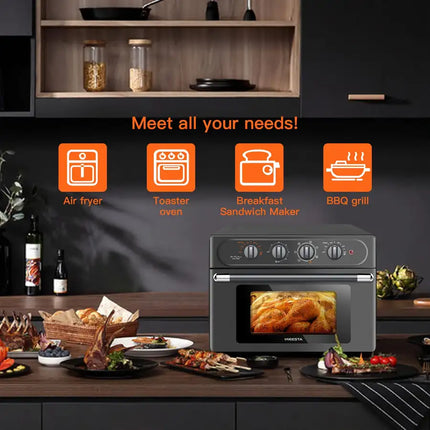 WEESTA Air Fryer Toaster Oven 24 Quart - 7-In-1 Convection Oven with Air Fry, Roast, Toast, Broil & Bake Function - Air Fry Toaster Oven for Countertop - Kitchen Appliances for Cooking Chicken, Steak