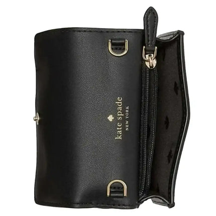 NEW Kate Spade Black Staci Cardcase On A Chain Mini Wallet Crossbody Bag