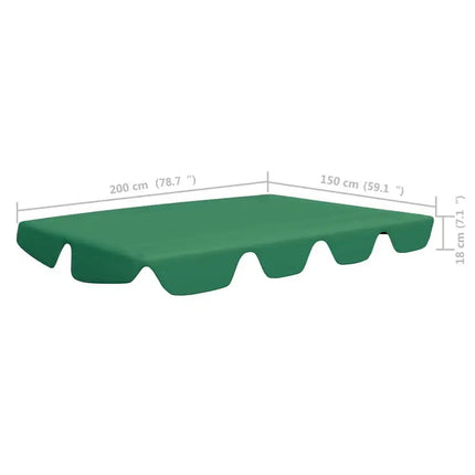 Replacement Canopy for Garden Swing Green 89"x73.2" 270 g/m2
