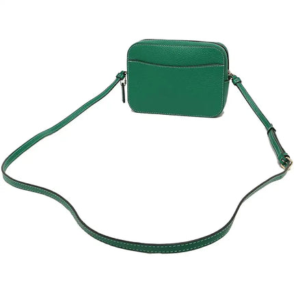 NEW Coach Green Mini Leather Camera Crossbody Bag
